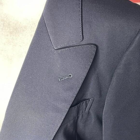 Vintage Valentino Unisex Blazer Jacket Gold Buttons Double Breast Size Large - Picture 13 of 15